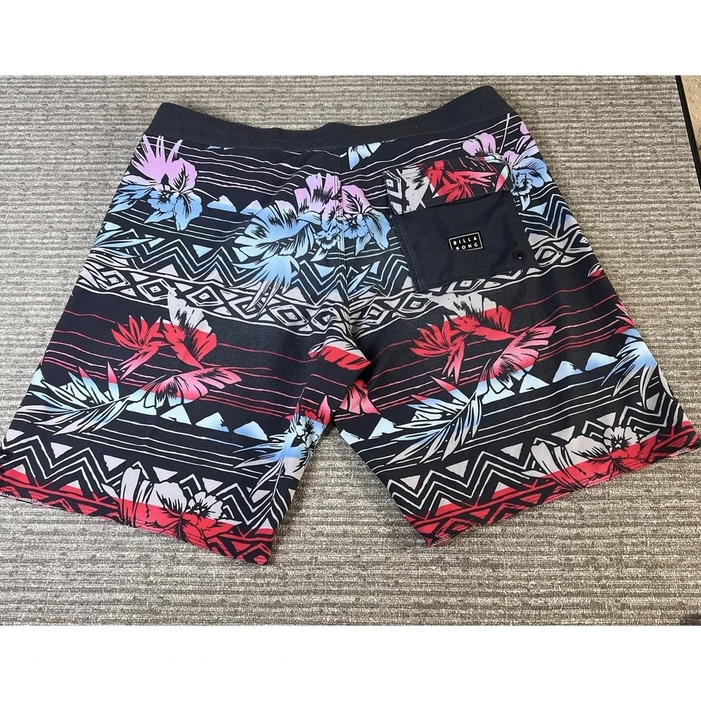 Vintage Y2K Billabong Airlite Sundays Men Board Shorts 34 Black Surf Swim Grunge